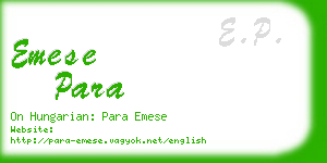 emese para business card